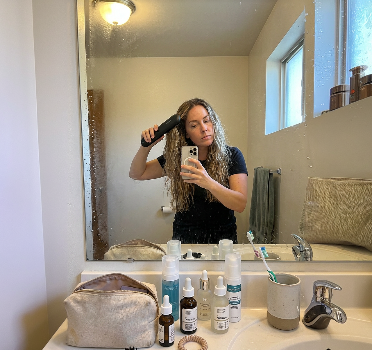 Brosse Lissante Sans Fil Kumilai — Cerise noire